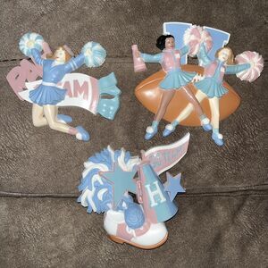 Burwood Homco Home Interiors Cheerleader Wall Plaques, 1993, Set Of 3, #3264